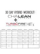 30 Day Hybrid Workout: Chalean Extreme