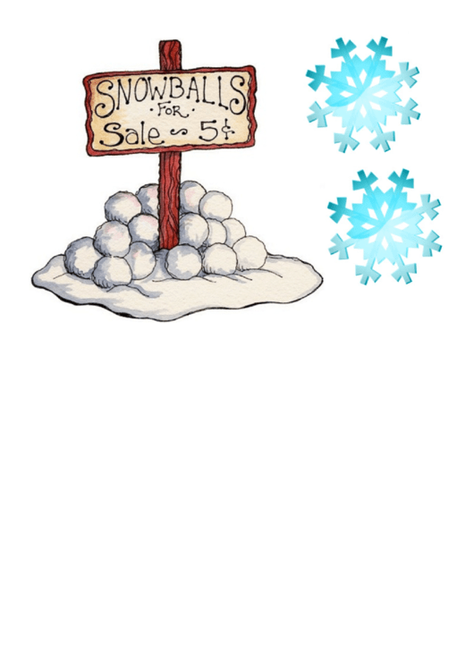 Snowflakes And The "For Sale" Sign Printable pdf