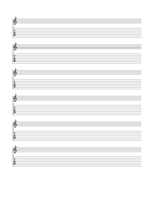 Tab Blank Sheet Music Printable pdf