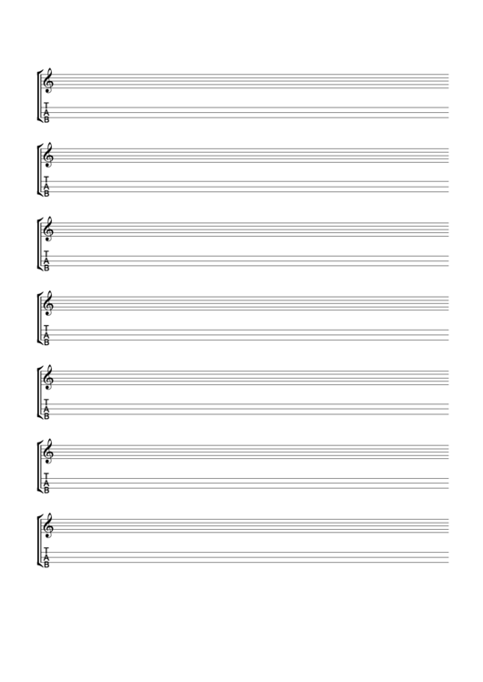 Tab Blank Piano Sheet Music Printable pdf