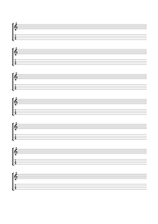 7 Tab Blank Sheet Music Printable pdf