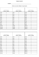 Tables Sheet Blank Multiplication Worksheets