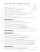 Name That Tune Christmas Song Quiz Template