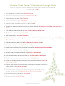 Christmas Song Quiz Template