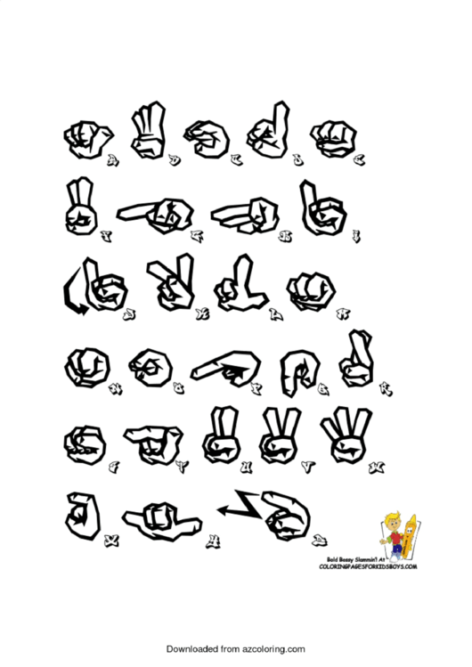 Sign Language Chart Printable pdf