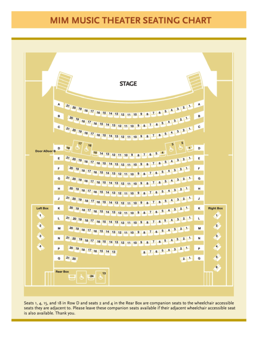 Mim Music Theater Seating Chart Printable pdf