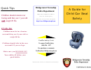 General Child Seat Use Information And Size Chart Printable pdf