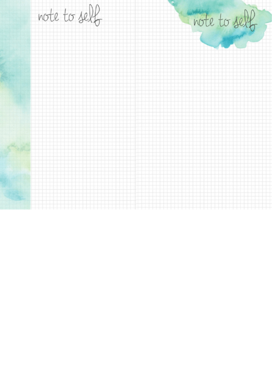 Note To Self Template Blank Printable pdf