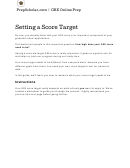 Gre Score Target Worksheet