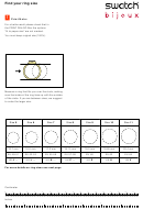 Swatch Bijoux Ring Size Chart