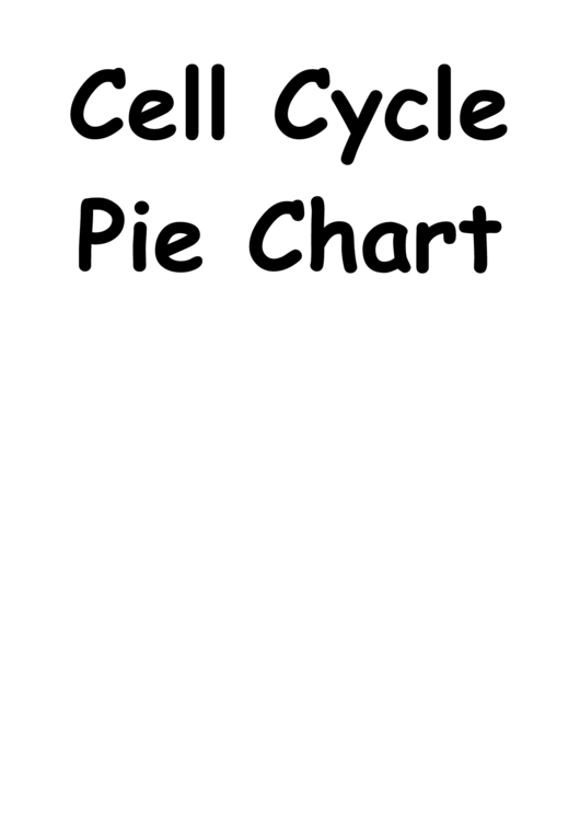 Cell Cycle Pie Diagram Printable pdf