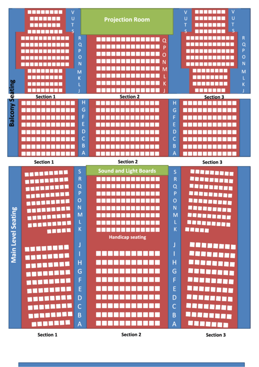 Seating Chart - Michigan Theatre Of Jackson Printable pdf
