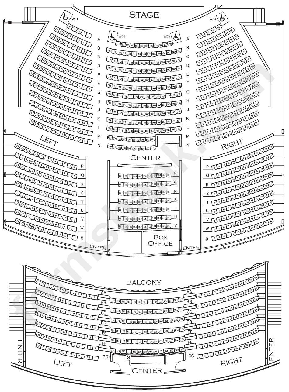 Sp Civic Theatre Seating Chart