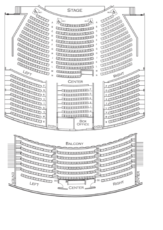 Sp Civic Theatre Seating Chart Printable pdf