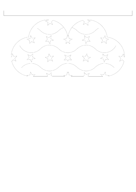 Cloud Shape Paper Decorations With Small Stars Printable pdf