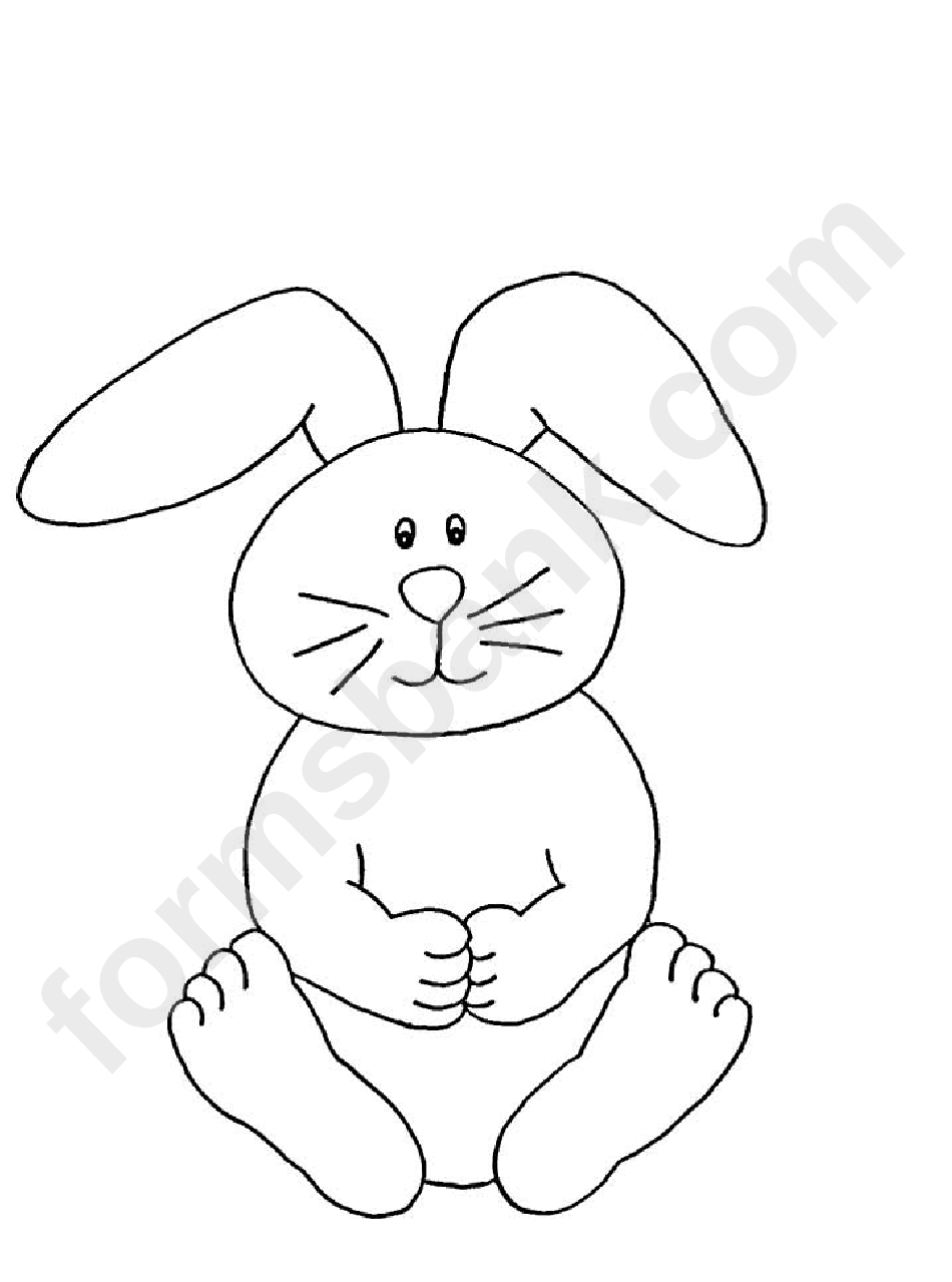 Bunny Pattern With No Words Bunny Coloring Sheet
