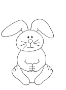 Bunny Pattern With No Words Bunny Coloring Sheet
