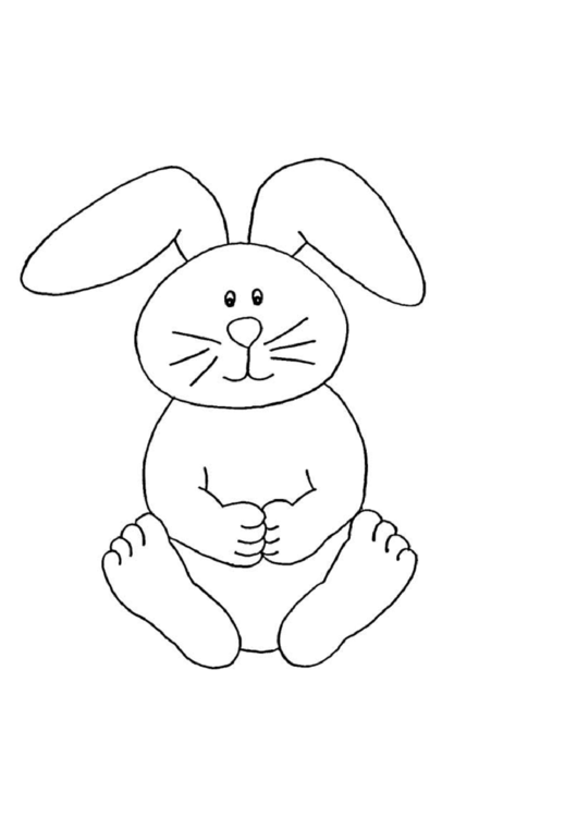 Bunny Pattern With No Words Bunny Coloring Sheet Printable pdf
