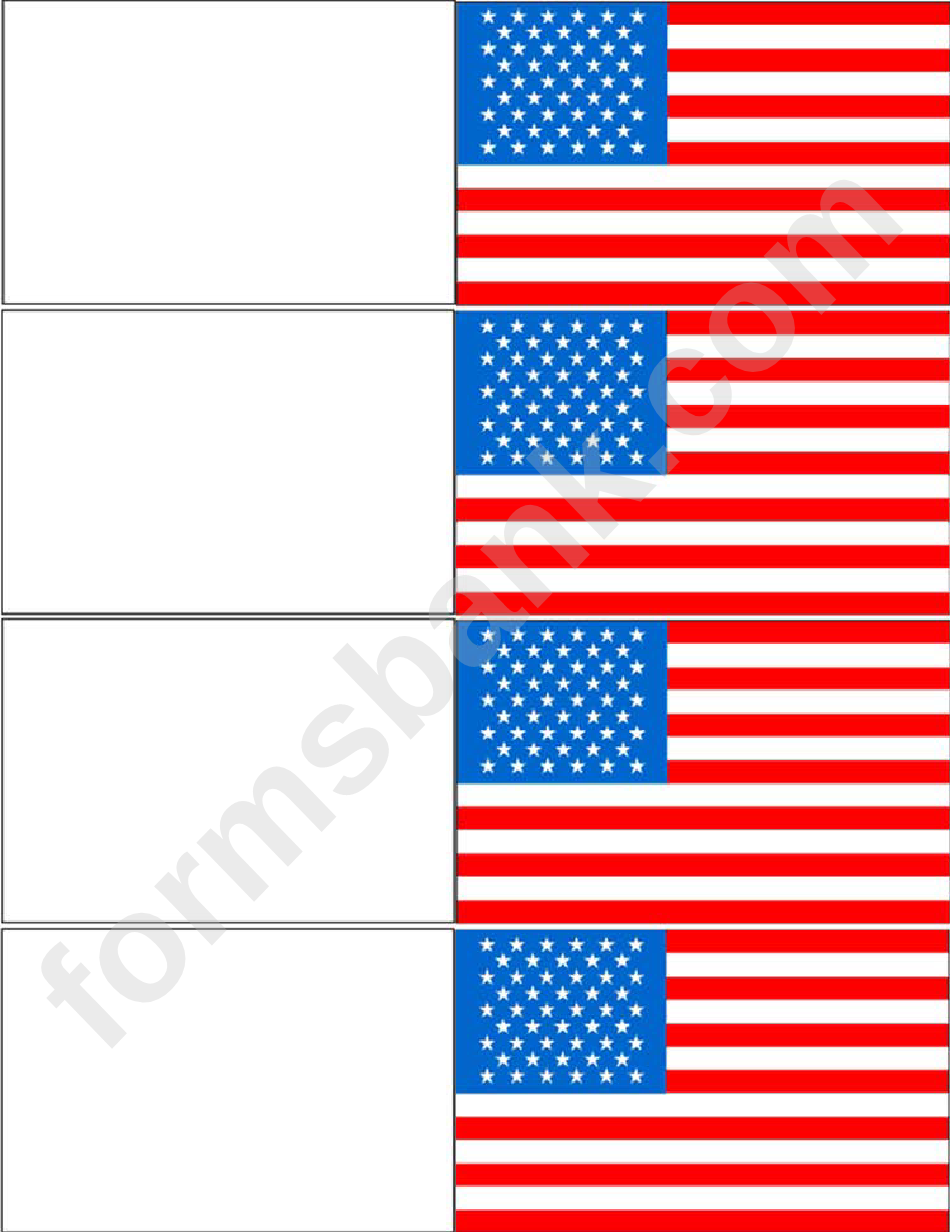Colored Pattern American Flag Template
