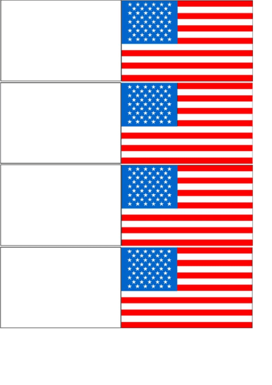 Colored Pattern American Flag Template Printable pdf