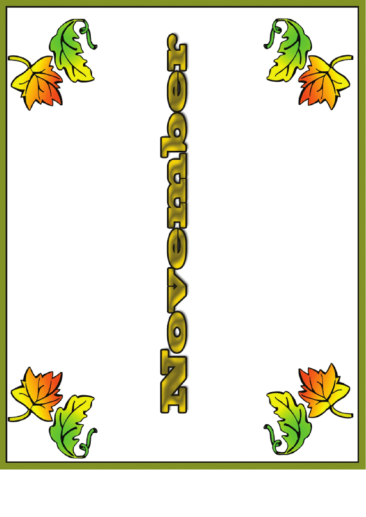 November Month Sign Design Templates Printable pdf