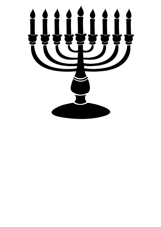 Hanukkah Menorah Temple Printable pdf