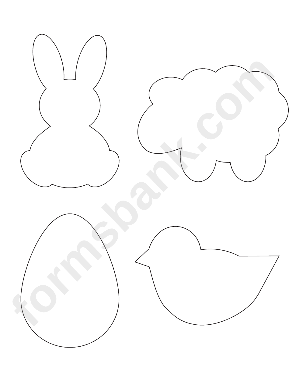 Easter Animal Pencil Topper Templates