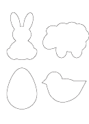 Easter Animal Pencil Topper Templates