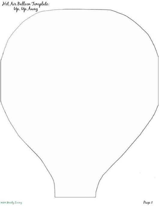 Free Hot Air Balloon Template Printable / Here is a very cute printable