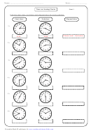Time On Analog Clocks