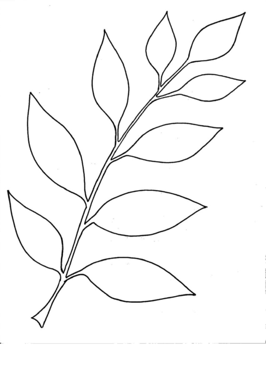 Simple Leaf Template printable pdf download