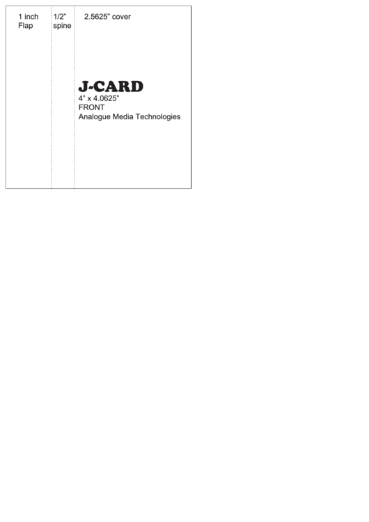 J-Card 4" X 4.0625" Printable pdf