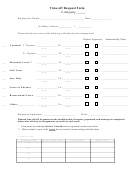Employee Time Off Vacation Request Form