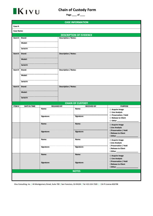 evidence-custody-document-fill-online-printable-fillable-blank-pdffiller