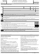 Form 1310 - Statement Of Person Claiming Refund Due A Deceased Taxpayer