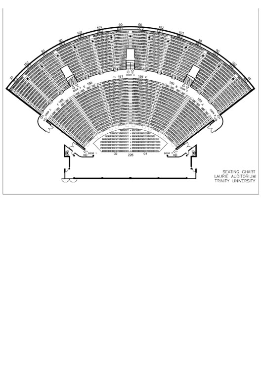 Laurie Auditorium Seating Chart - Trinity University Printable pdf