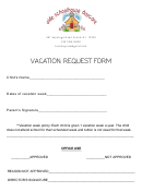 Vacation Request Form - Olde Schoolhouse Daycare