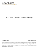 Irs Cover Letter For 966 Printable pdf