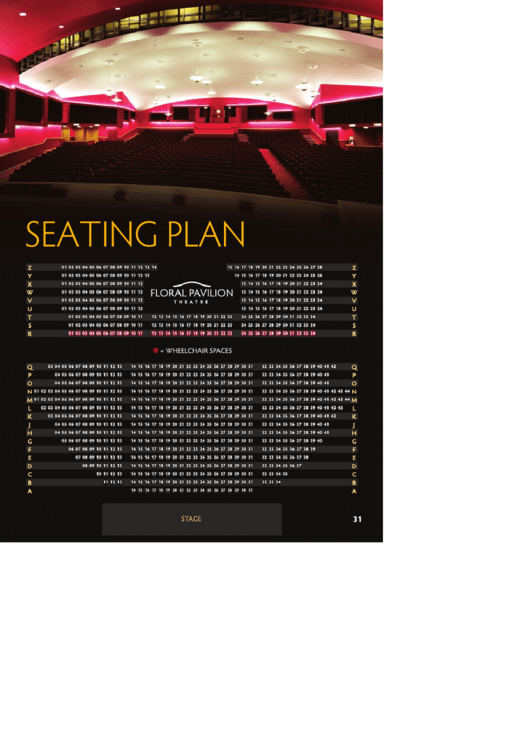 Floral Pavilion Theatre Seating Plan Printable pdf