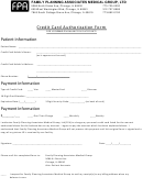Credit Card Authorization Form - Family Planning Associates Chicago