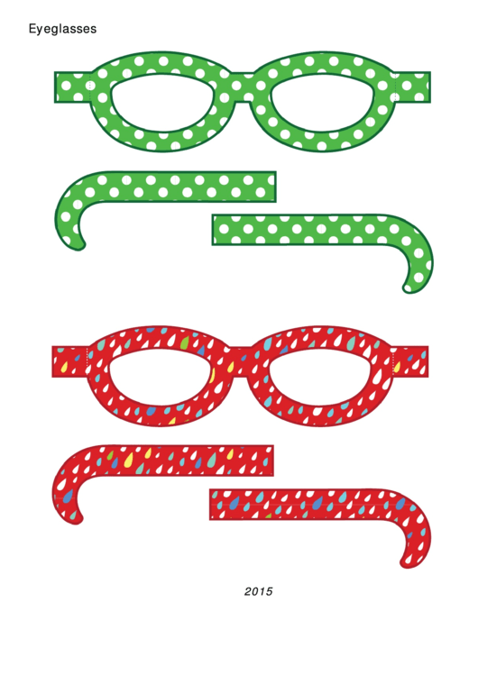 Eyeglasses Template Printable pdf