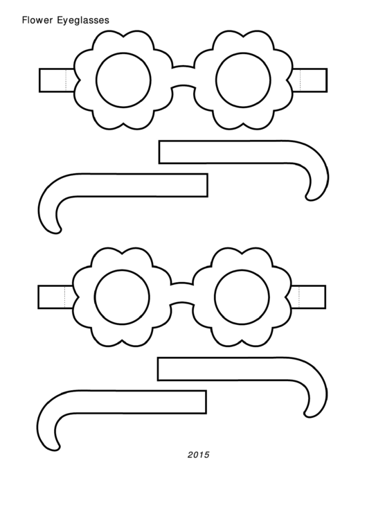 Flower Eyeglasses Template Printable pdf