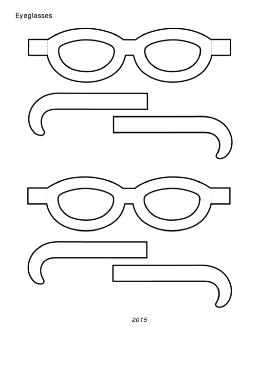 Eyeglasses Template Printable pdf