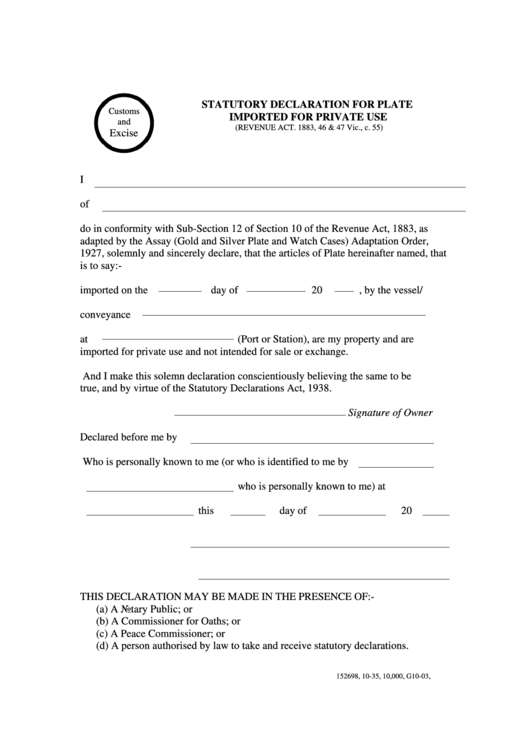 Form Cu 56 - Revenue Printable pdf
