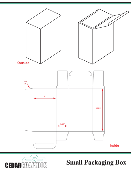 Small Packaging Box Template Printable pdf
