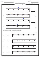 Reading & Marking Ruler Worksheet Printable pdf