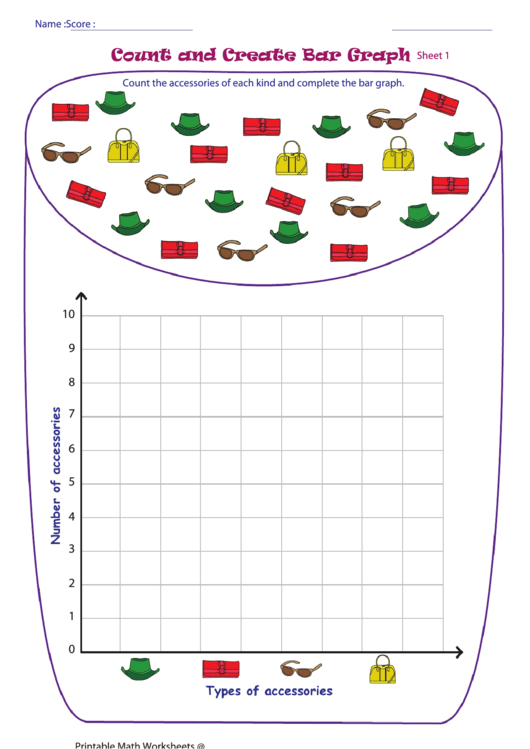 Count And Create Bar Graph Worksheet Template Printable pdf