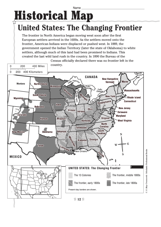 Historical Map - Scholastic Printable pdf
