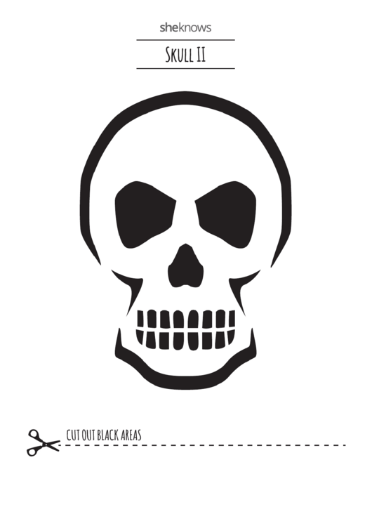 Skull Pumpkin Template Printable pdf