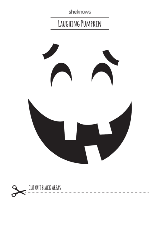 Laughing Pumpkin Carving Templates Printable pdf